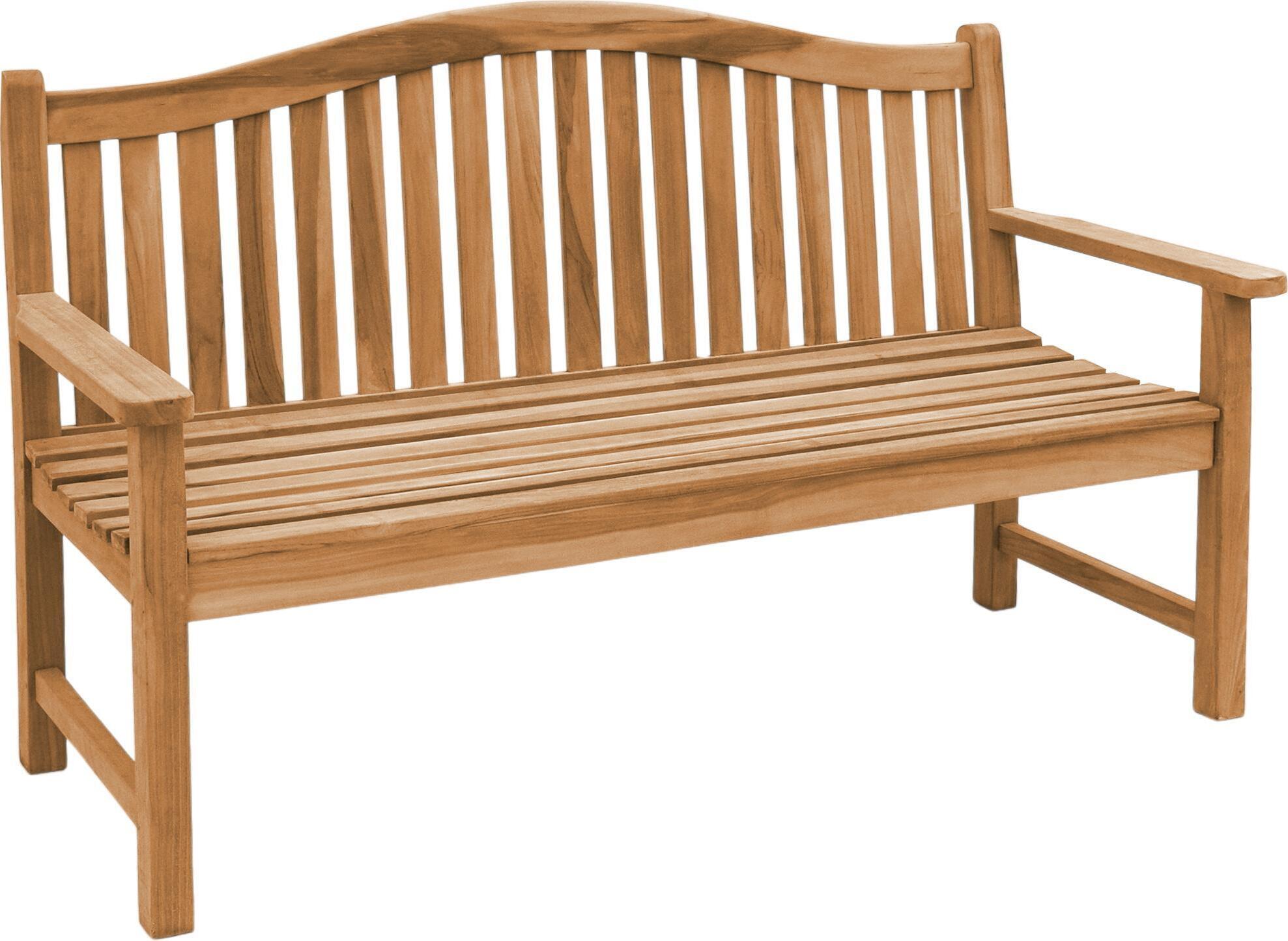 Gartenbank Catania Teak Massivholz Grün 180 cm
