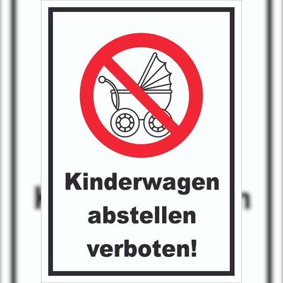 HB-Druck Kinderwagen abstellen verboten A2 (420x594mm)