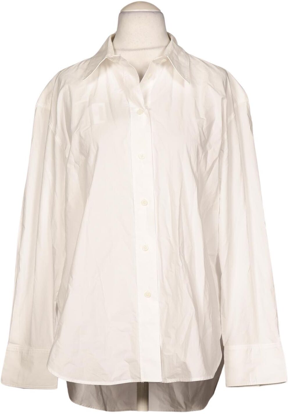 Massimo Dutti Damen Bluse, Weiß, Gr. M, Baumwolle - Second Hand
