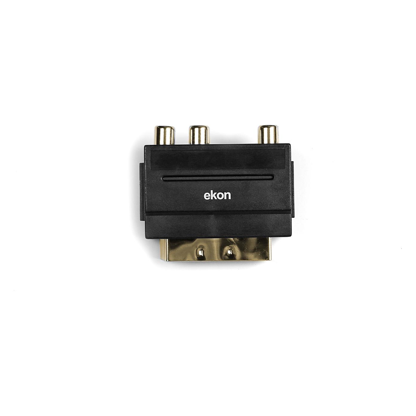 Ekon Scart - RCA (0.10 m) (ECVSCAR3RCAFVHS)