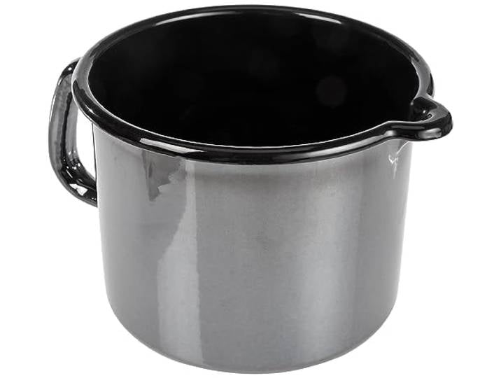 GSW 255141 Profi-Black-Star Milchtopf, Emaille, schwarz, 14 cm