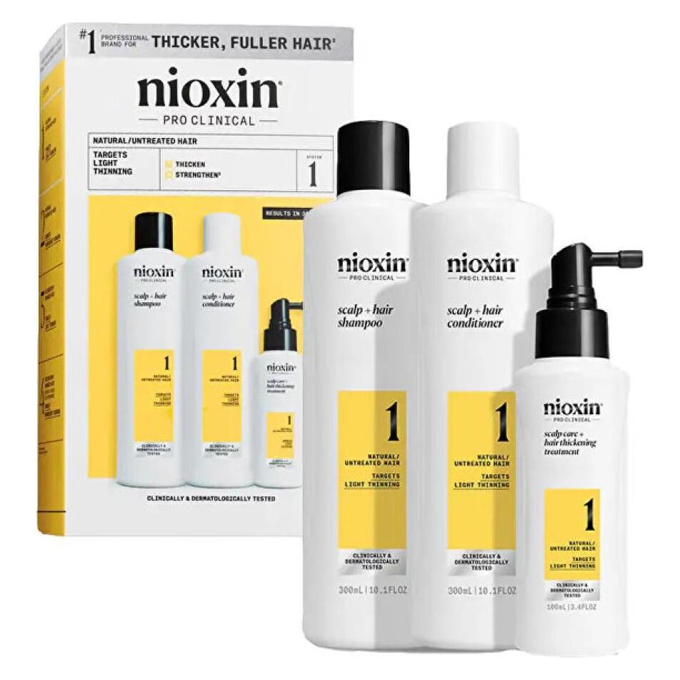 Nioxin System 1 Kit - Behandlung für natürliches Haar mit leichter Ausdünnung, 3 Einheiten (49749781)