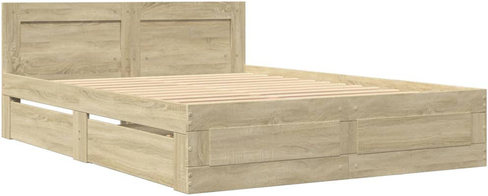 Latitude Run Drawers Bed Frame Sonoma Oak Double (4'6)
