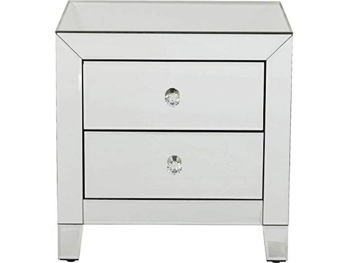 Kare Design Kommode Luxury, Verspiegelt, 51x49x41 cm, Nachtkästchen, Nachttisch, mit 2 Schubladen, Glas Verkleidung, Schlafzimmer
