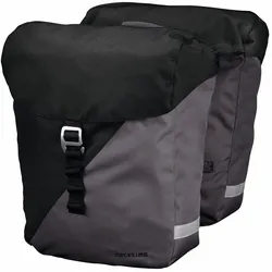 Racktime VIDA, Doppeltasche carbon black/stone grey