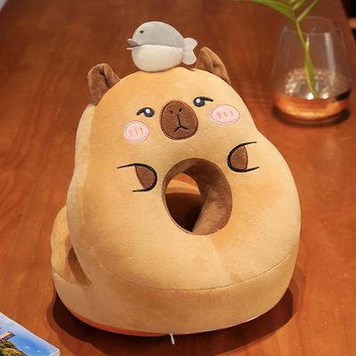 Youfap Market Cartoon Capibara Cushion, Capybara Sleeping Pillow, Office Chair Backrest Sofa Decor Gift fish