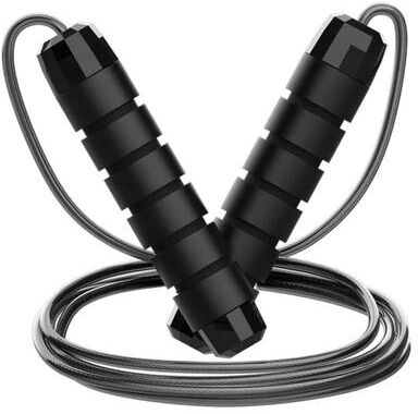 Uplift Picks Adjustable Jump Rope Steel Wire Speed Skipping Fitness Workout Rope black