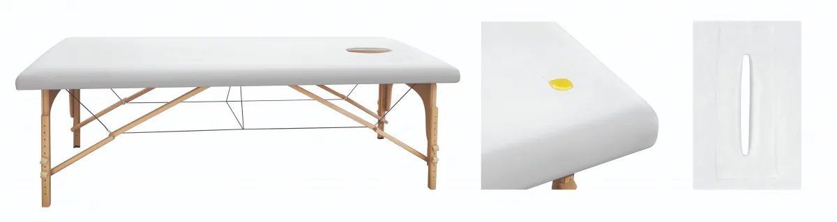 ms Praxistextilien Liegenbezug mit PU-Beschichtung mit Gesichtsausschnitt, weiß, Universalgröße 65 - 80 x 200 cm PUG 003-01