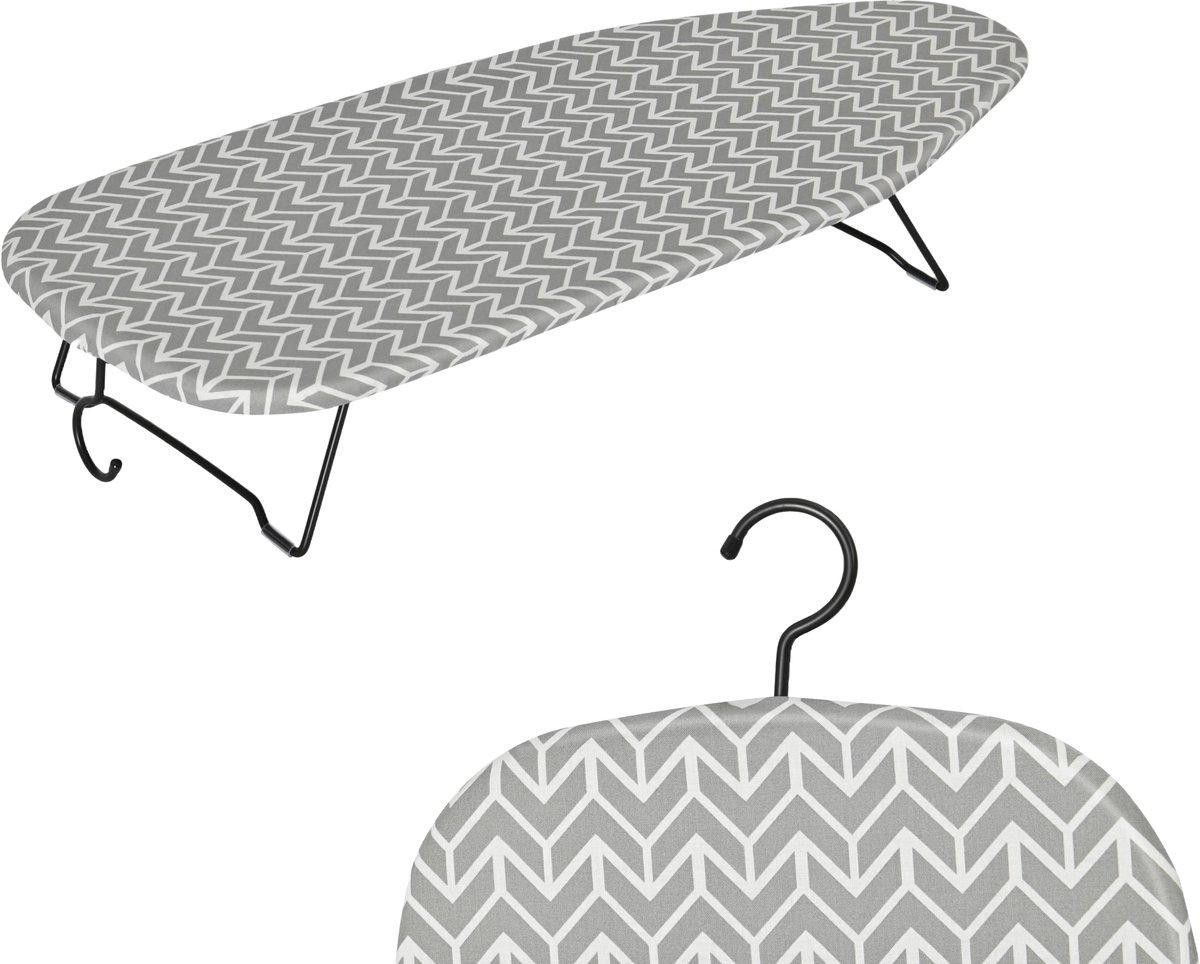 STAUS&BACH Ironiq Kleine tafelstrijkplank voor op reis, Grijs, 76,5 x 30,5 cm
