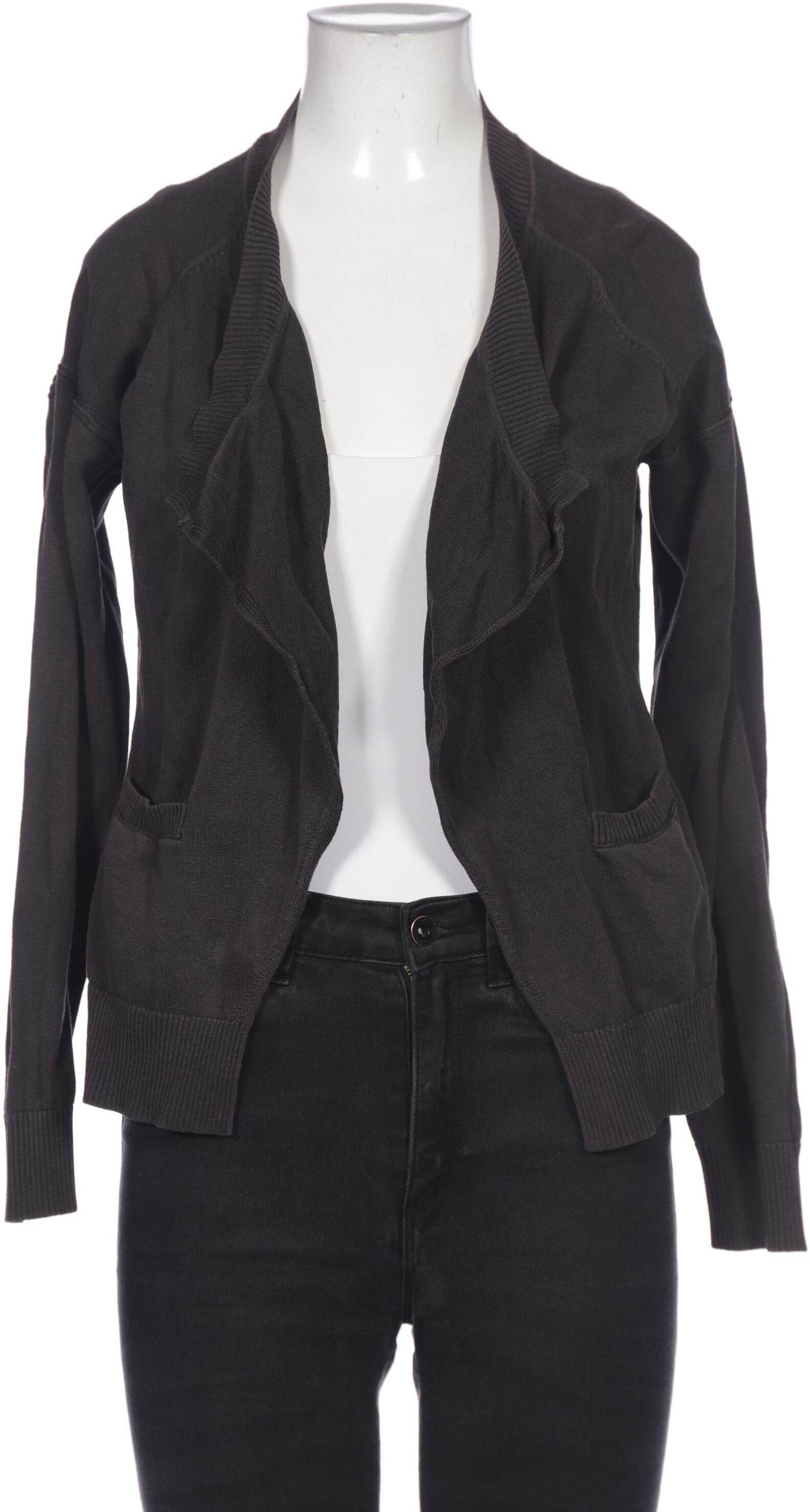 Public Damen Strickjacke, Grau, Gr. EU 36, Baumwolle - Second Hand