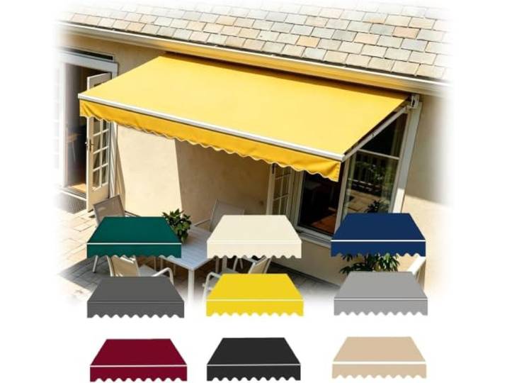 Ersatz-Markisenstoff, Baldachin, wasserdicht, UV-beständig, Terrassen-Schattenstoff, 1 Stück(Yellow,W23xL11.5ft)