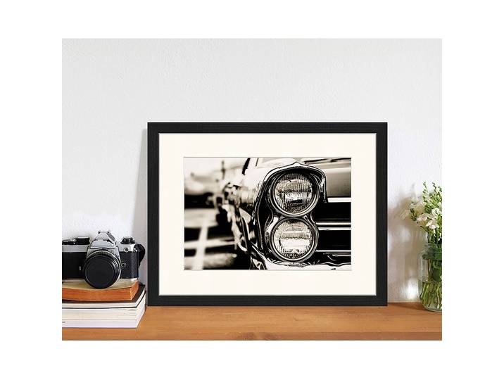 Bild Classic Car Rahmen: Massivholz Buche, lackiert Abdeckung: Plexiglas Schwarz 43 x 33cm