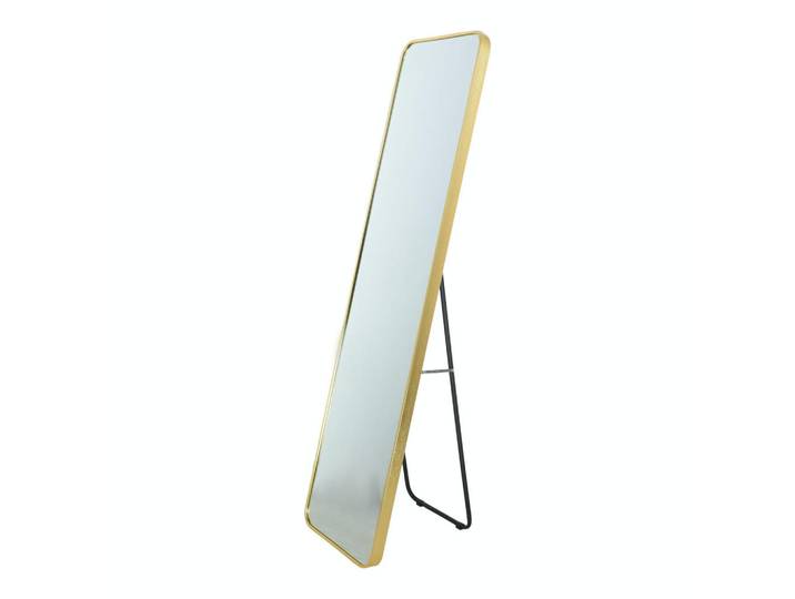 Fragix Standspiegel Alux Gold, Goldfarben, Metall, 40x150x4 cm, Spiegel, Standspiegel