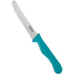 Brotzeitmesser Basic 22 cm Edelstahl Blau