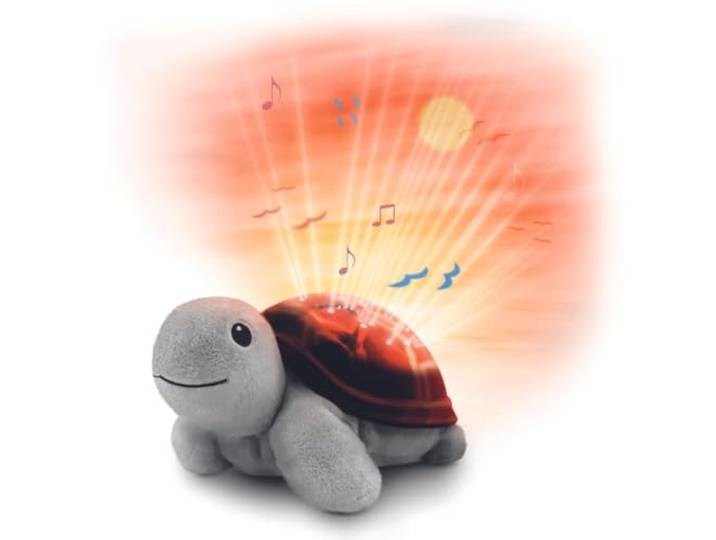 ZAZU Tim Schildkröte – Sonnenuntergangsprojektor für Babys mit 3-stufigem Schlafprogramm, 3 beruhigenden Klängen, Geräuschsensor und Abschaltautomatik