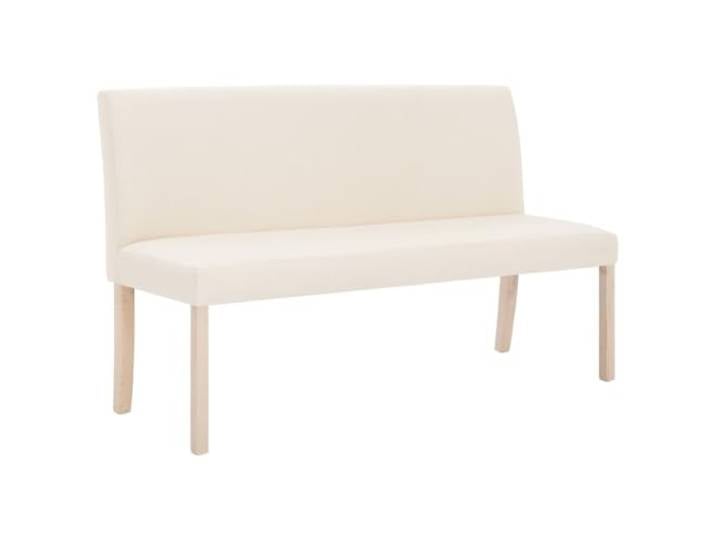 HKLGBVCR Sitzbank, 139,5 cm, cremefarben, Polyester, massives Kiefernholz