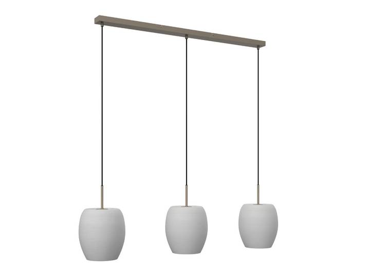 Novel Hängeleuchte Lines, Weiß, Sandfarben, Beige, Metall, Glas, Uni, rund, 20x150x110 cm, RoHS, CE, Lampen & Leuchten, Innenbeleuchtung, Hängeleuchten, Pendelleuchten