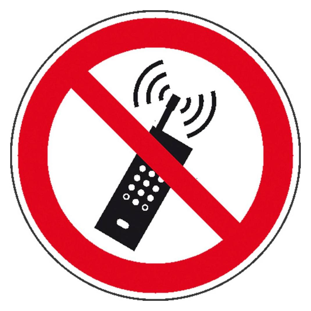 Wolk Verbotsschild Eingeschaltetete Mobiltelefone verboten Folie (21.0917)