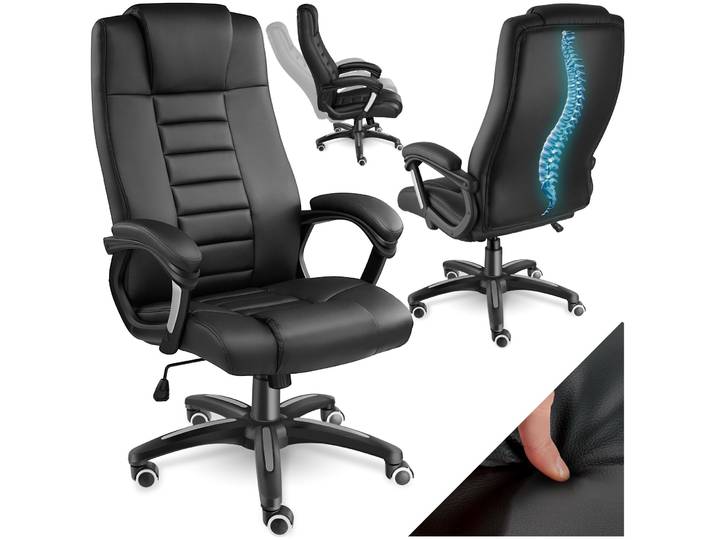 Luxe directiebureaustoel - zwart