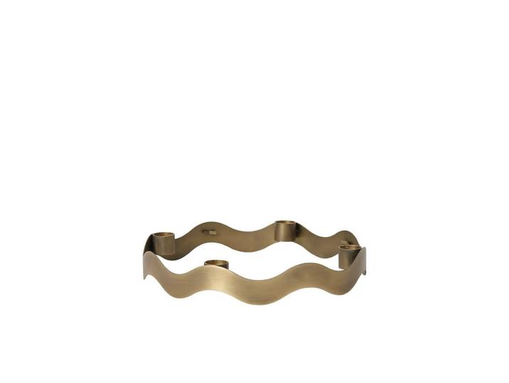 Kerzenhalter BROSTE COPENHAGEN Broste Copenhagen Halo Adventskerzenhalter , bronze, Ø:18cm, Eisen, Kerzenhalter, Kerzenhalter