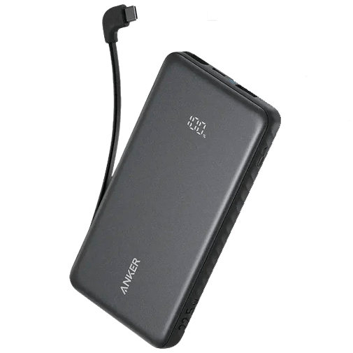 Anker Zolo Schnellladegerät Powerbank 10.000mAh mit USB-C Kabel Schwarz