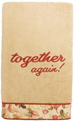 Authentic Hotel and Spa Thanksgiving Together Again - Embroidered Luxury 100% Turkish Cotton Hand Towel