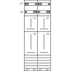 Eaton 229183 Zählerfeld, 2-feldrig, vorbereitet, Version Z29A0575 ZSD-Z29A0575