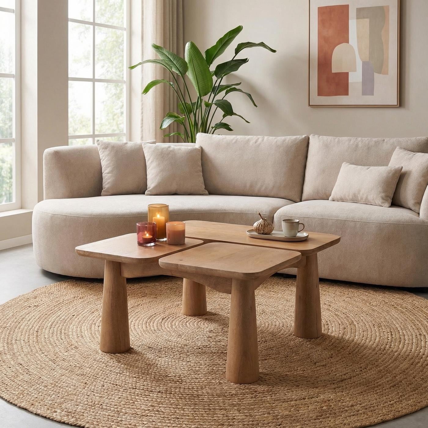 Starfurn Salontafel Vona Naturel Breedte: 80 cm, Hoogte: 36 cm