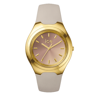 Quarzuhr ICE-WATCH "ICE bubble", gold (braun, braun, braun), Armbanduhren, Damen, Goldfarben, Quarzuhr, Armbanduhr, Damenuhr, Silikonarmband, analog