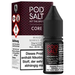 Mixed Berries Ice 10ml NicSalt Liquid by Pod Salt 11mg