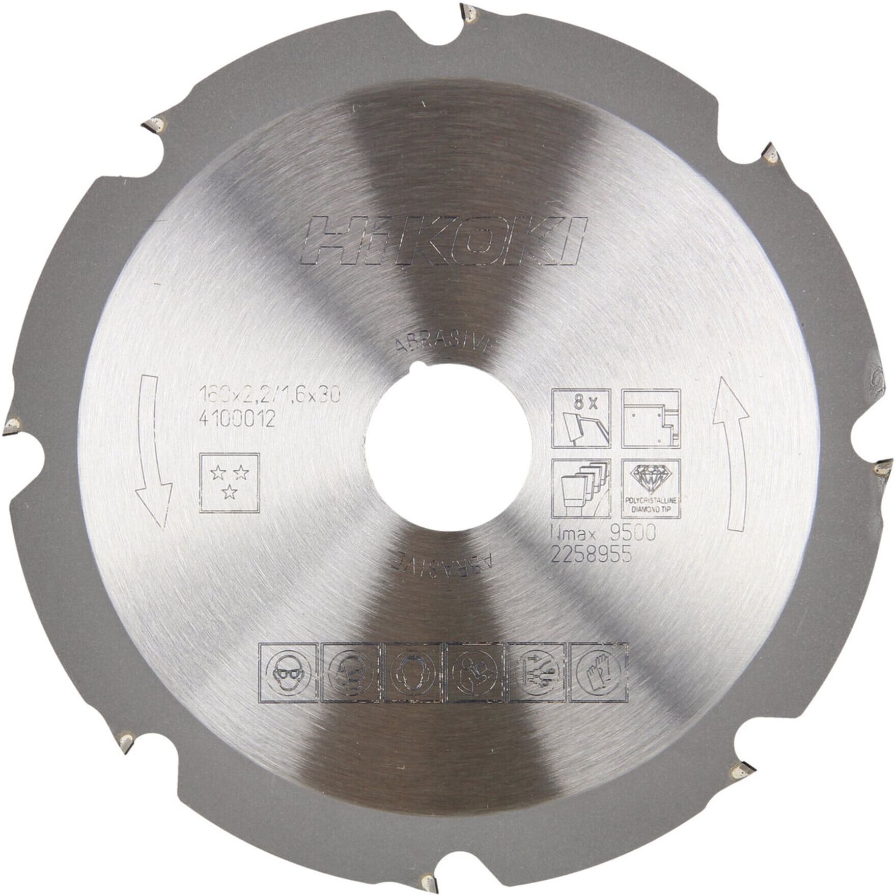HiKOKI Kreissägeblatt PCD 160x30 z8 Flachzahn Abrasiv (4100012)