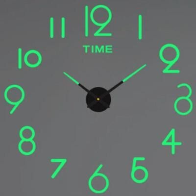 Uplift Picks 3D Wall Clock DIY Large Luminous Silent Modern Wall Decor 16 3d 51 Inch(130cm)