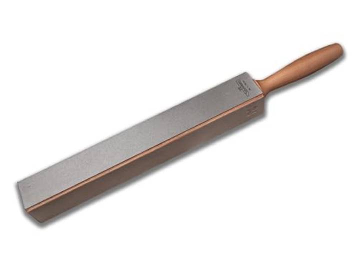 Schmiedeglut Diamantleder Unlimited 5-in-1 Messerschärfer Diamantplatten (38 µm / 15 µm), Abziehleder mit Diamantpasten (9 µm / 3 µm) und Rundstab für Wellenschliff Made in Germany 1002710