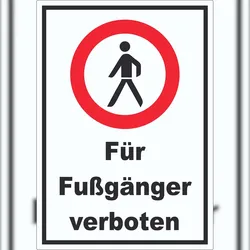 HB-Druck Für Fußgänger verboten Aufkleber A0 (841x1189mm)