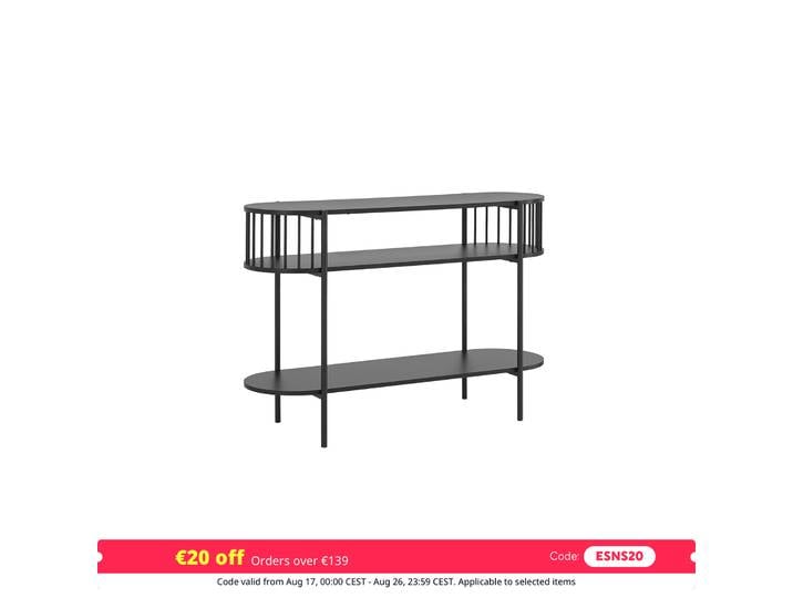 SoBuy FSB90 Consoles table Table console de couloir en métal avec compartiments de rangement, design industriel pour couloir 110 × 39 × 76