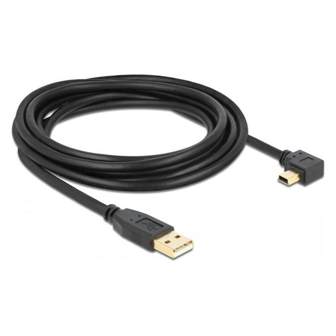 Delock USB-A - USB mini-B gewinkelt (3 m, USB 2.0) (82683)