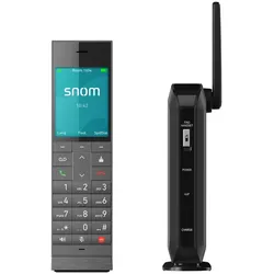snom HM201 IP-DECT-Hoteltelefon Bundle mit Basistation und Mobilteil