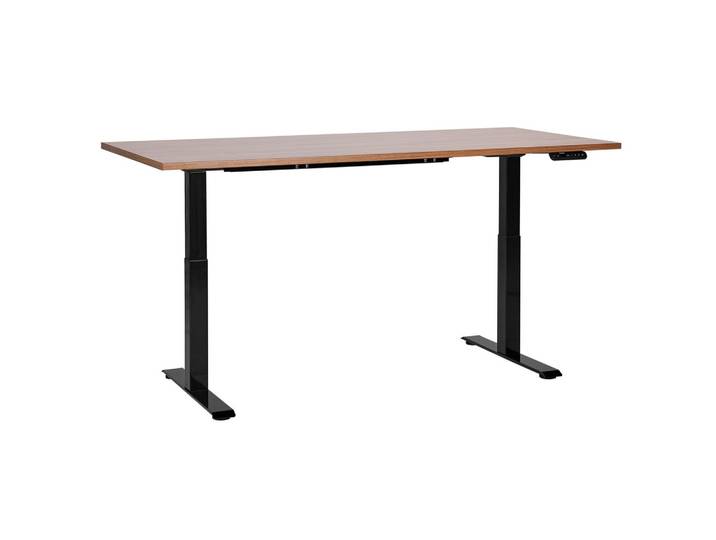 SCHREIBTISCH braunschwarz 160/72 cm elektrisch höhenverstellbar Destin III