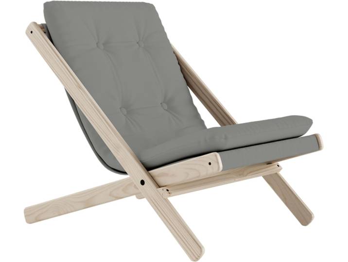 Fauteuil BOOGIE en tissu gris
