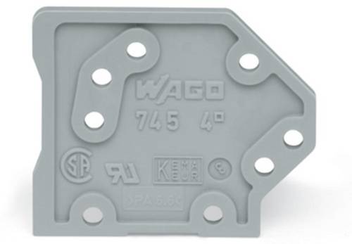 WAGO 745-100 Abschlussplatte Grau 100St.