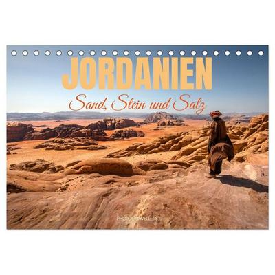 Jordanien Sand, Stein und Salz (Tischkalender 2026 DIN A5 quer), CALVENDO Monatskalender