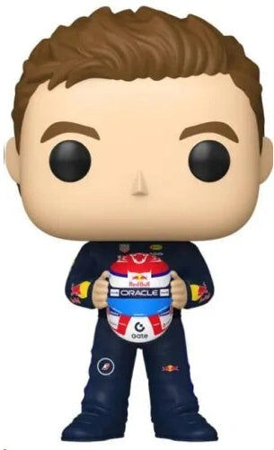 Funko Pop! Vinyl Racing Formula 1 Max Verstappen (Holding Helmet) Vinyl Figure #17 - Oracle Red Bull Racing - 10.4 cm - Ages 3 and Up