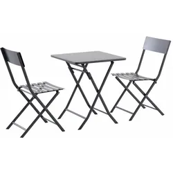 MWH Balkonset Lido 3 tlg. Stahl Grau Grey