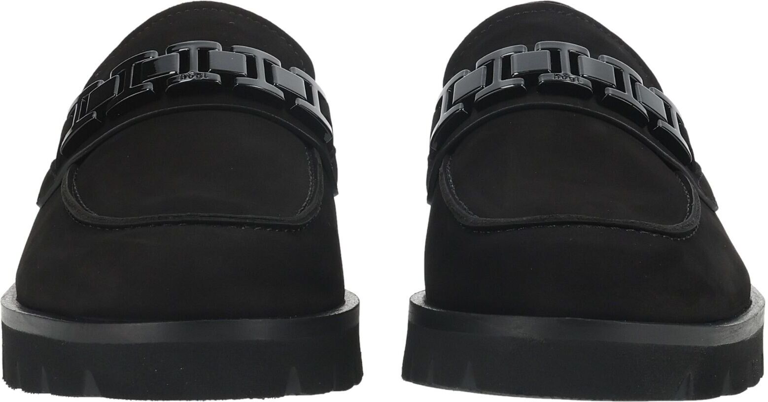 Slipper HÖGL "Högl Slipper Nubukleder", Damen, Gr. 38,5, schwarz, Nubukleder, Schuhe Slipper