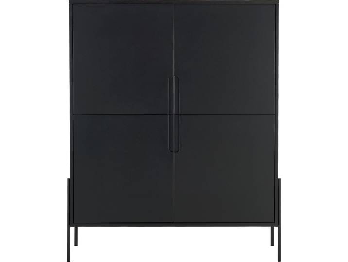 Highboard Lykos schwarz MDF B 40 H 140 cm