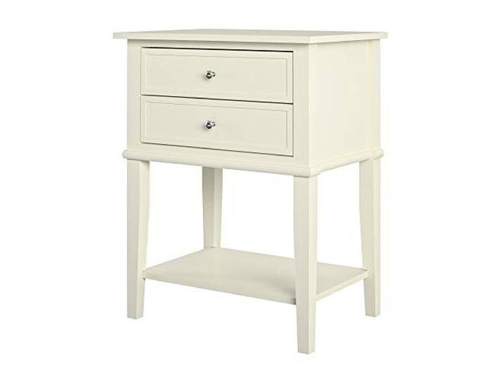 Ameriwood Home Franklin Beistelltisch mit 2 Schubladen, weiches Weiß
