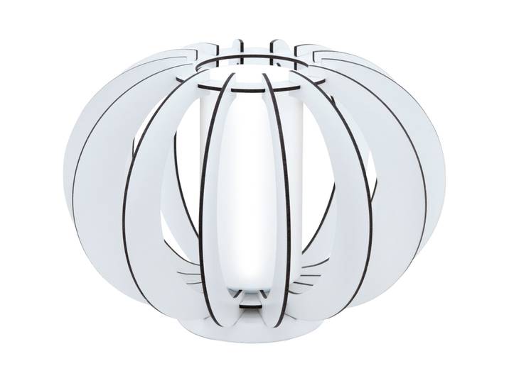 Eglo Tischlampe Stellato 2 Weiss Glas 21.5 cm - Farbe: Weiß - Material: Holz/Stahl
