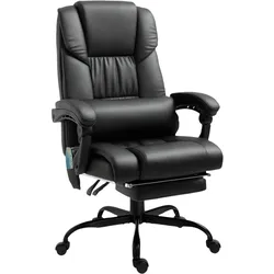 BÜROSTUHL Kunstleder Schwarz