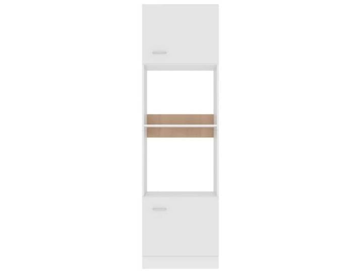 Moderne Meuble micro-ondes  Lyon  SWEETY Armoire base de cuisine Blanc 60x57x207 cm bois d'ingénierie BB1240