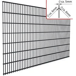 Fa-Bausysteme Doppelstabmatte 6/5/6 Anthrazitgrau Höhe: 830 mm